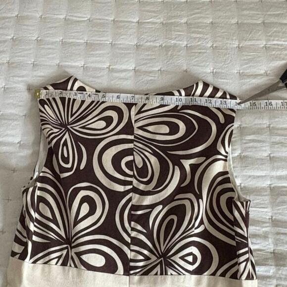 J. McLaughlin Sleeveless Sheath Dress Women's 4 | Brown & Cream | EUC - Picture 13 of 13